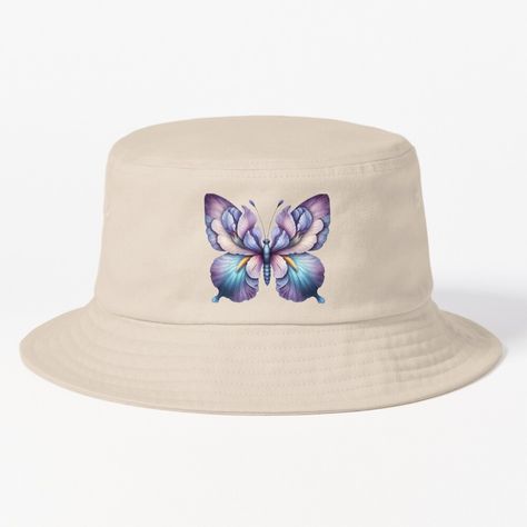 Get my art printed on awesome products. Support me at Redbubble #RBandME: https://www.redbubble.com/i/bucket-hat/Floral-Flight-Fantasy-by-WildVista/164343584.51XZU?asc=u Butterfly In Flight, Magical Butterfly, In Flight, Hats For Sale, Our Planet, Awe Inspiring, Nature Beauty, Bucket Hat, Flight