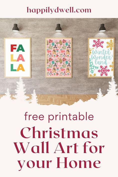 Free Printable Christmas Wall Art for your home Christmas Prints Free, Posters Christmas, Fun Posters, Free Wall Art, Free Printable Wall Art, Holiday Printables, Free Christmas Printables, Art For Your Home, Christmas Wall Art