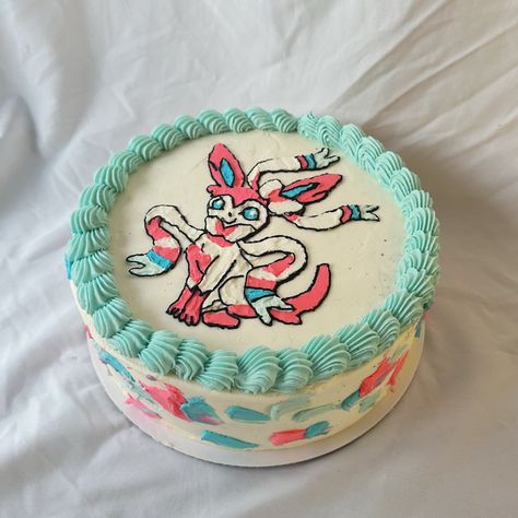 Adding this to my Pokédex 🤭 ~Customer ordered a chocolate cake with vanilla buttercream. She requested for the character, Sylveon to be on top of the cake! Sylveon Cake, Chocolate Cake With Vanilla Buttercream, Vanilla Buttercream, Chocolate Cake, Butter Cream, Vanilla, Cake, On Instagram, Quick Saves