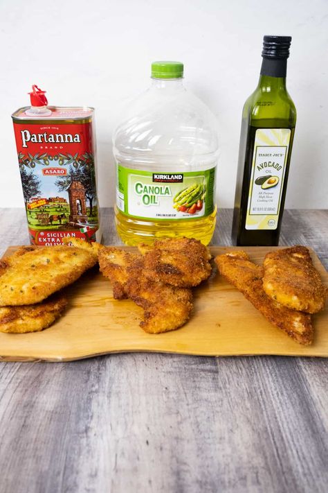 What Oil to Fry Chicken Cutlets? - always from scratch Best Oil For Frying, Perfect Fried Chicken, Fried Chicken Cutlets, Chicken Cutlet Recipes, Fry Chicken, Avocado Fries, Pan Fried Chicken, Fried Chicken Breast, Chicken With Olives