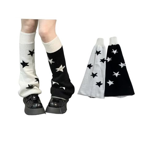 PRICES MAY VARY. Our leg warmers are made of high-quality acrylic that combines warmth and softness with comfort. The leg socks are available in a variety of colors combination and stars that correspond with the color. In addition, this leg socks can be wear in double sided, which means there are two type of color in just one leg warmer! This Leg warmers are perfect for daily wear and can also be used for special occasions like parties, cosplay, and holidays like Halloween, Christmas, Thanksgivi Cool Leg Warmers, Star Leg Warmers, Christmas Leg Warmers, Leg Warmers Crochet Pattern, Star Socks, Leg Socks, Crochet Leg Warmers, Stockings Christmas, Sock Outfits