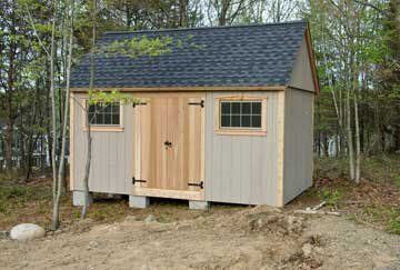 Shed On Sloped Yard, Shed On Slope, Shed On A Slope, Shed Ideas Storage, Backyard Shed Ideas, Paned Windows, Shed Playhouse, Cedar Shed, Pool Building