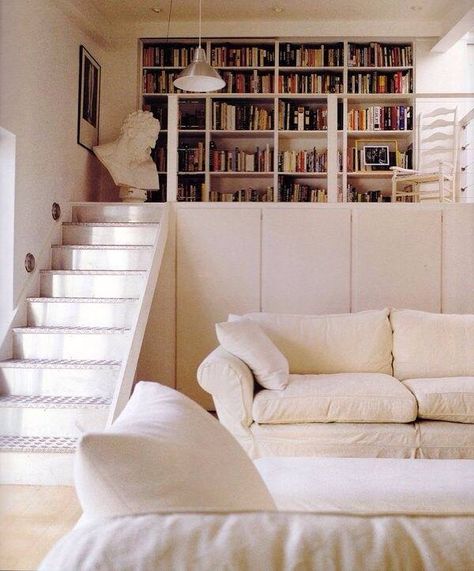 Mezzanine Library, Mezzanine Loft, Compact Bedroom, Mezzanine Floor, Colorful Interior Design, Home Library Design, Reading Area, Book Wall, Teaching Literacy