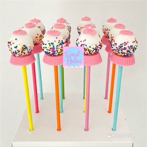 Icky Sticky Bubble Gum Birthday, Bubble Gum Party, Home Bakery, Care Bear, 1st Bday, Aaliyah, 5th Birthday, Bubble Gum, Cake Pops