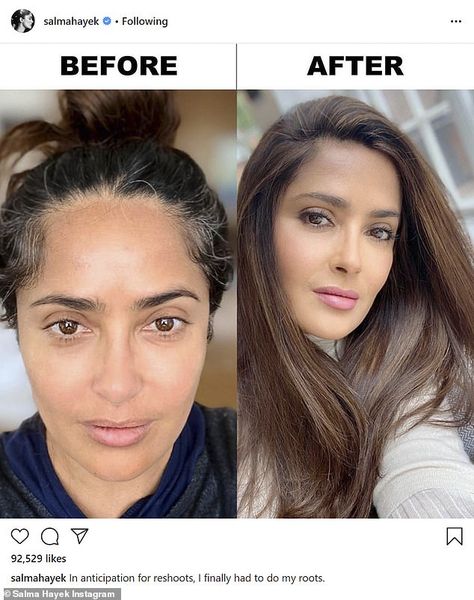 Salma Hayek Hair, Grey Hair Before And After, Corte Shag, Natural White Hair, Salma Hayek Style, Grey Hair Transformation, Hot Haircuts, Vlasové Trendy, Mary Elizabeth Winstead