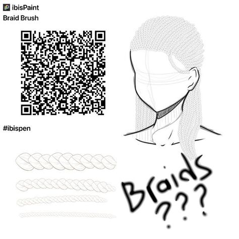 Box Braid Brush Ibis Paint, Ibis Paint Brush Braid, Ibis Paint Dreadlock Brush, Ibis Paint X Brushes Qr Code Braid, Braids Qr Code Ibis Paint, Ibis Paint Braid Brush Code, Afro Hair Ibis Paint Code, Braid Qr Code Ibis Paint, Dread Ibispaint Brush