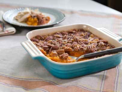 Sweet Potato Pudding Recipe | Trisha Yearwood | Food Network Trisha's Southern Kitchen, Trisha Yearwood Recipes, Sweet Potato Pudding, Potato Pudding, Sweet Potato Souffle, Best Thanksgiving Recipes, Healthy Holiday Recipes, Trisha Yearwood, Pudding Recipe