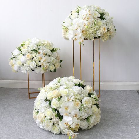 White Centerpieces for Wedding Top Table Decorative Artificial Rose Flower Ball Outdoor Wedding Decor Arrangement Road Lead Flower ball Material:silk Occasion:Valentine's Day,Party,Home,Garden,wedding Total length:as show in the picture SHIPPING : 3-7 business days delivery after placing an order. 1. Large packages of the flowers are transported through EMS or China Post，about one months. 2. Small packages of the flowers are transported by epacket, about 2 months. Sometimes it will be longer. So Wedding Top Table Decorations, Flower Ball Centerpiece, Rose Wedding Decorations, Wedding Top Table, Aisle Runners, Led Flower, White Centerpiece, Ball Wedding, Centerpiece Table