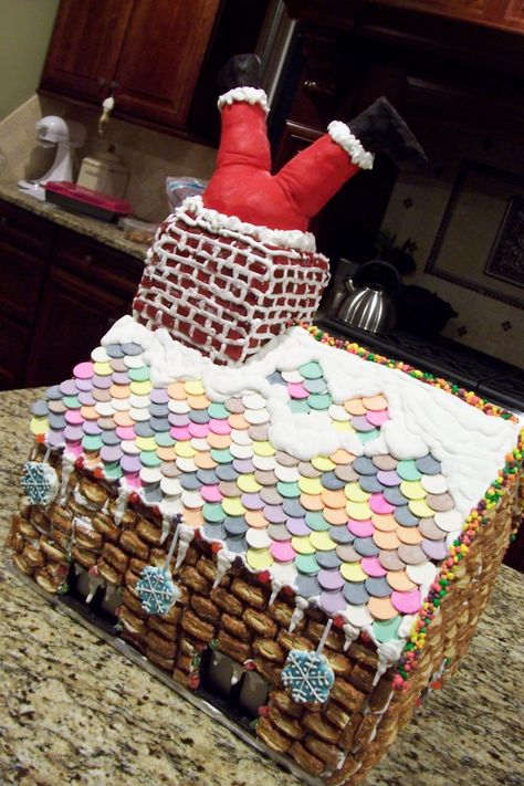 - Our ginger bread house for this year Gingerbread Contest, Homemade Gingerbread House, Gingerbread Art, Cool Gingerbread Houses, Ginger House, Gingerbread Ideas, Fake Candy, Gingerbread House Parties, Food Decorating