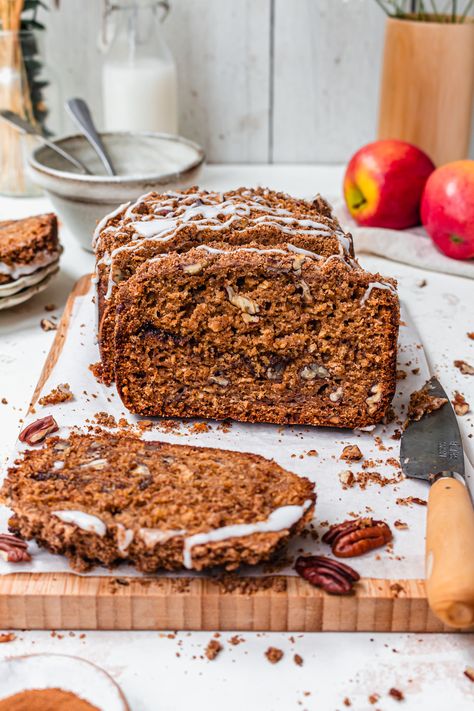 Apple Streusel Cake, Apple Cinnamon Loaf, Apple Loaf, Cinnamon Loaf, Cake With Cinnamon, Streusel Cake, Apple Streusel, Vegan Apple, Ginger Nut