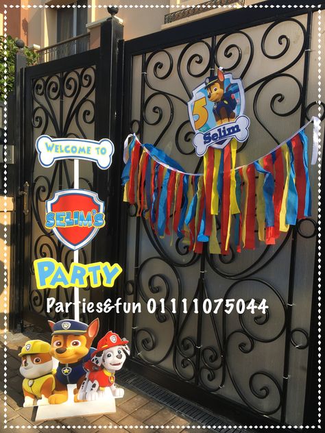 Paw Patrol Welcome Sign, Paw Patrol Birthday Decorations, Paw Patrol Birthday Theme, Welcome Banners, Entrance Decoration, Party Entrance, Paw Patrol Birthday Party, Sesame Street Birthday, Paw Patrol Party