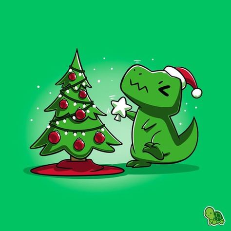 Our poor T-Rex is trying to get into the Christmas spirit, but once again is foiled by his short arms! Show the big guy some Christmas cheer by getting this shirt, now 50% off as part of our Best in Snow sale! #TeeTurtle #sale #bestinsnow #dinosaurs T Rex Christmas Tree, Decorating A Tree, Christmas Songs For Kids, Dinosaur Drawing, Dinosaur Pictures, Gift Drawing, Christmas Tree With Gifts, Pet Holiday, Dinosaur Christmas