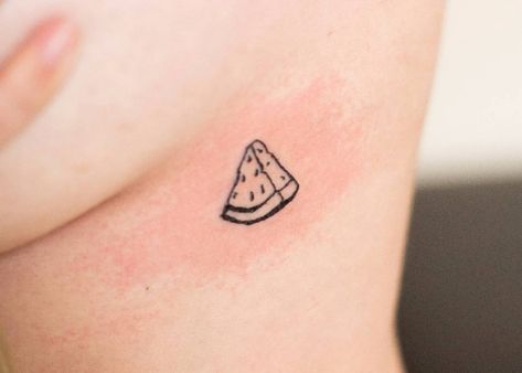 Watermelon Tattoo Black And White, Melon Tattoo, Diana Tattoo, Tattoo Machine Drawing, Cool Simple Tattoos, Simple Girl Tattoos, Watermelon Tattoo, Small Henna Tattoos, Simple Heart Tattoos