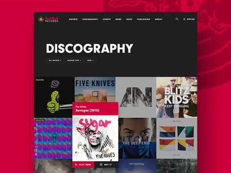 Discography Design, Ui Website Design, Blitz Kids, Ui Website, Design Strategy, Website Inspiration, Website Design Inspiration, Ux Ui, Design Web