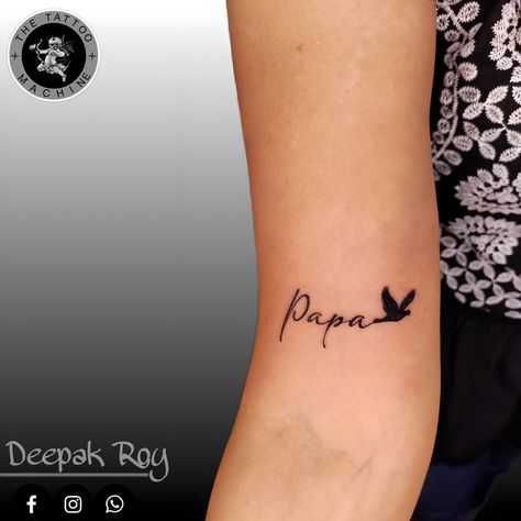 Dad Tattoo Design, Dad Daughter Tattoo, Angel Tattoo For Women, Father Daughter Tattoos, Dad Tattoo, Tattoos For Black Skin, Dad Tattoos, Baby Tattoos, Angel Tattoo