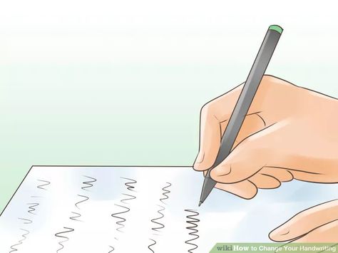 Image titled Change Your Handwriting Step 16 How To Change Handwriting, How To Change Your Handwriting, Change Handwriting, Change Your Handwriting, Writing Fonts, Writing Styles, Handwriting, You Changed, Make Your