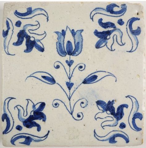 Blue Tile Tattoo, Tile Drawings Ideas, Blue Delft Tiles, Puzzle Purse Ideas, Victorian Pottery, Victorian Puzzle Purse Design Ideas, Delft Tattoo, Porcelain Design, Victorian Puzzle Purse Design