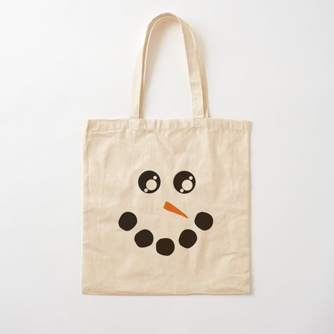 Get my art printed on awesome products. Support me at Redbubble #RBandME: https://www.redbubble.com/i/tote-bag/Snowman-Winter-Snow-Happy-Christmas-Xmas-Holidays-Fun-Smile-by-rbaaronmattie/63617456.P1QBH?asc=u Diy Christmas Tote Bags, Christmas Bag Design, Christmas Tote Bag Ideas, Christmas Tote Bags Diy, Painted Canvas Bags, Winter Tote, Christmas Idea, Christmas Tote Bags, Sewing Workshop