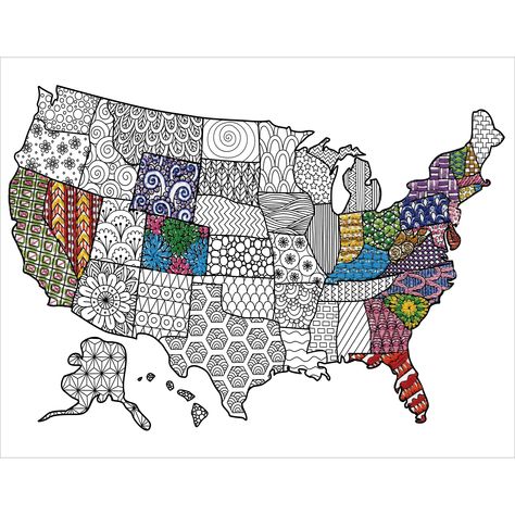 "Buy the Design Works® Zenbroidery™ U. S.A. Map Stamped Embroidery Kit at Michaels. com. Let your inner creativity come through with this free-form stitching project! Great for beginners and experienced stitches alike! Let your inner creativity come through with this free-form stitching project! Great for beginners and experienced stitches alike! Details: USA Map design 14\" x 18\" finished size Includes printed fabric, needle and free-form stitching guide Thread sold separately | Design Works® World Map Embroidery, Map Embroidery, Stamped Embroidery Kit, Hand Embroidery Kits, Outline Designs, Diy Embroidery Patterns, Basic Embroidery Stitches, Map Decor, Usa Map