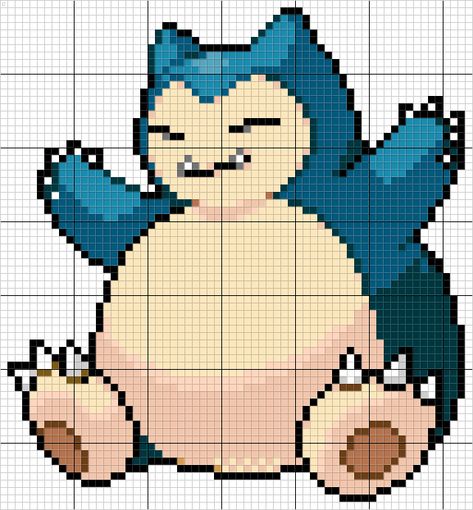 Snorlax Snorlax Art, Marvel Pokemon, Rabbit Knitting Pattern, Pokemon Snorlax, Pokemon Cross Stitch, Pokemon Bead, Pixel Art Pokemon, Pokemon Pattern, Pokemon Craft