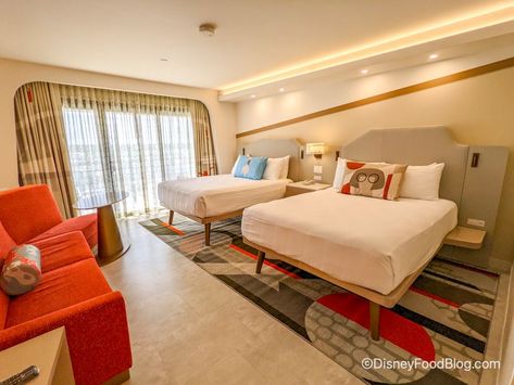 PHOTOS: Tour a Main Tower Theme Park View Room at Disney’s Contemporary Resort Disney World Hotel, Disney Contemporary Resort, Coronado Springs Resort, Coronado Springs, Balcony Table And Chairs, Fold Out Beds, Disney Resort Hotels, Disney World Hotels, Disney 2024