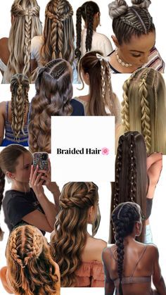 Half Head Braids, Pool Day Hair, Hairstyle Examples, Easy Hairstyles For Thick Hair, Hair Inspiration Long, Cute Simple Hairstyles, School Hair, Hairdos For Curly Hair, Peinados Fáciles Para Cabello Corto