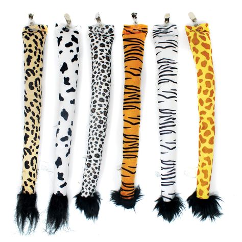 PRICES MAY VARY. 🐯 CLIP ON TAIL: These unique tails are clip-on, so it's easy to put on and take off! Gain attention with these impressive tails!! 🐯 WILDLIFE PARTY: Suitable for circus, wildlife party, costume party, halloween party, animal party, animal theme birthday party, etc. 🐯 ASSORTED ANIMAL PRINTS: This festive tail pack includes 4 tails. Zebra tail, cow tail, giraffe tail, cheetah tail, tiger tail and leopard tail( Assortment may vary) 🐯 AMAZING ANIMAL TAILS SET: These eye catching Zoo Animal Costume, Cheetah Tail, Giraffe Tail, Zoo Theme Birthday, Cow Tail, Zoo Animal Party, Leopard Costume, Animal Theme Birthday, Zoo Theme