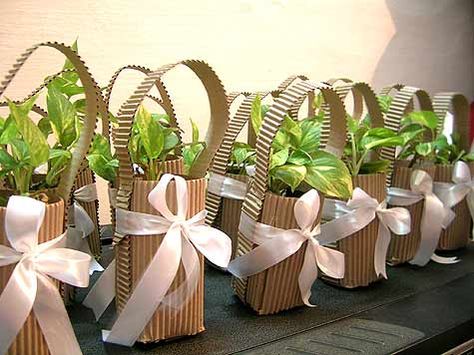 Throwing an Eco-Friendly Theme Party can be one of the unique kitty party theme ideas, especially when Indian Prime Minister Mr. Narendra Modi is emphasisi Ecofriendly Party, Wedding Party Favors Diy, Wedding Souvenirs Diy, Kitty Party Themes, Eco Friendly Wedding Favors, Food Wedding Favors, Trendy Wedding Favors, Spring Wedding Favors, Plant Party