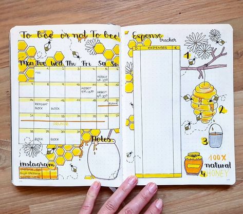 May Bullet Journal, April Bullet Journal, Bullet Journal Month, Bullet Journal 2020, Bullet Journal 2019, Wallpaper Macbook, Bullet Journal Notes, Bullet Journal Mood, Bee Honey