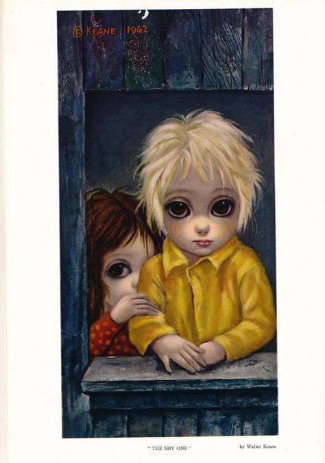 Margaret Keane Paintings, Keane Paintings, Animals With Big Eyes, Walter Keane, Big Eyes Margaret Keane, Keane Big Eyes, Eye Paintings, Big Eyes Paintings, Big Eye Art