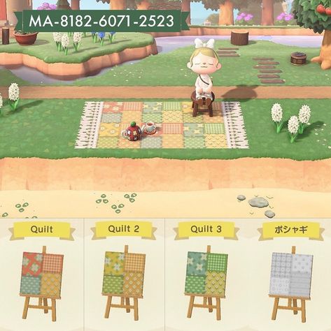 ✨ ACNH Inspo & Design Codes ✨ on Instagram: “📸 Credit: zooacnh from Twitter ✨Tags✨ #acnh #acnhdreamaddress #dreamaddress #animalcrossing #animalcrossingnewhorizons #acnhpatterns…” Acnh Custom Designs, Picnic Blanket Pattern, Path Design, Acnh Inspo, Stall Designs, New Animal Crossing, Animal Crossing Game, Picnic Rug, Animal Crossing Qr