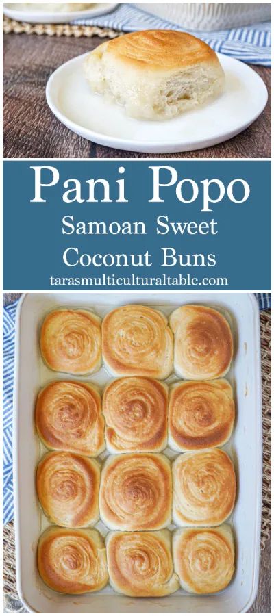 Poni Popo Recipe, German Buns Samoan Recipe, Pani Popo Recipe Samoan, Samoan Recipes Authentic, Panipopo Recipe, Coconut Buns Recipe, International Breads, Pani Popo, Samoan Food