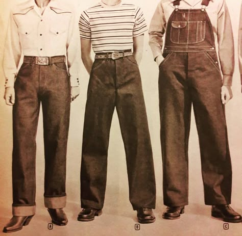 1950s Mens Fashion Casual, 50s Mens Fashion, 1950s Mens Fashion, 1950s Clothing, 1950s Mens, Old School Fashion, American Workwear, Vintage Mens Fashion, Heritage Fashion