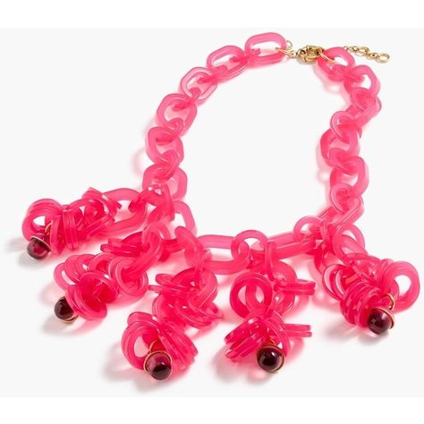 J.Crew Translucent Link Statement Necklace (215 CAD) ❤ liked on Polyvore featuring jewelry, necklaces, statement necklace, j.crew necklace, beads jewellery, statement bib necklace and j crew jewellery Yellow Statement Necklace, Pearl Cluster Necklace, Pink Statement Necklace, Tiered Necklace, Stone Statement Necklace, J Crew Necklace, Chunky Statement Necklace, Bubble Necklaces, Statement Bib Necklace