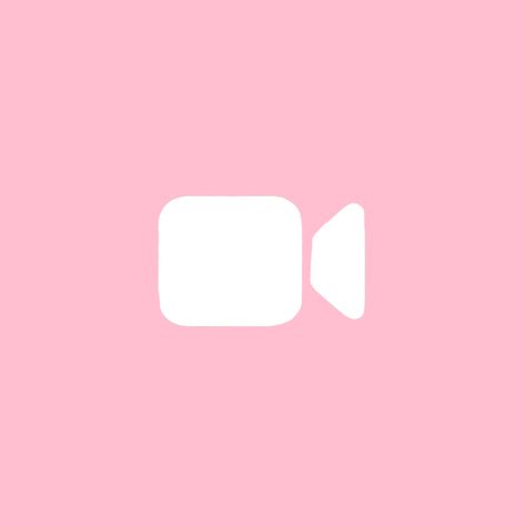 Pastel Pink Facetime Icon, Movie Icon Pink, Cute Icons For Apps Pink, Pink Facetime Icon, Facetime Icon, Pink Hello Kitty Wallpaper Iphone, Cute Home Screens, Pink Tumblr Aesthetic, Apple Icon