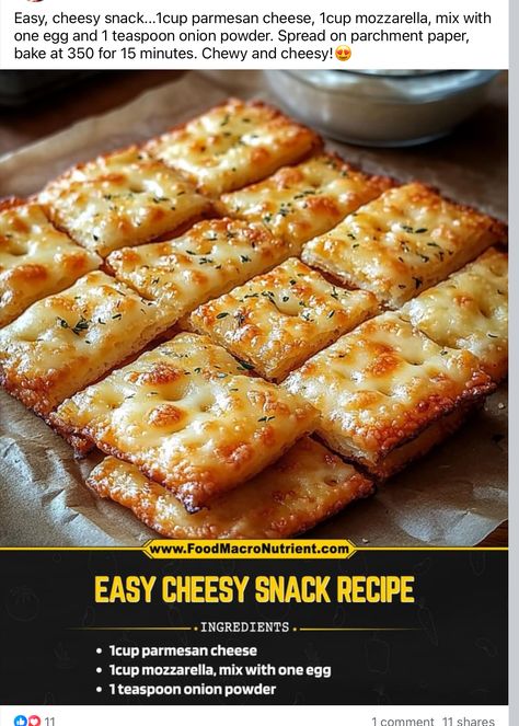 Quick And Easy Salty Snacks, Easy Salty Snacks, Cheesy Snack Recipes, Yummy Easy Snacks, 3 Ingredient Dinners, Cheesy Snack, Dinners Easy, Easy Cheesy, Salty Snacks