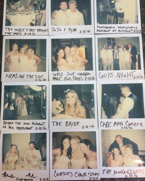 My brother took Polaroids and captioned them all! Left them at the head table & I am getting them professionally framed! A very fun keepsake! Polaroid Captions Friends, Wedding Polaroid Ideas, Polaroid Captions, Brother Sister Poses, Caption For Friends, Sister Poses, Aesthetic Captions, Brides Cake, Polaroid Frame