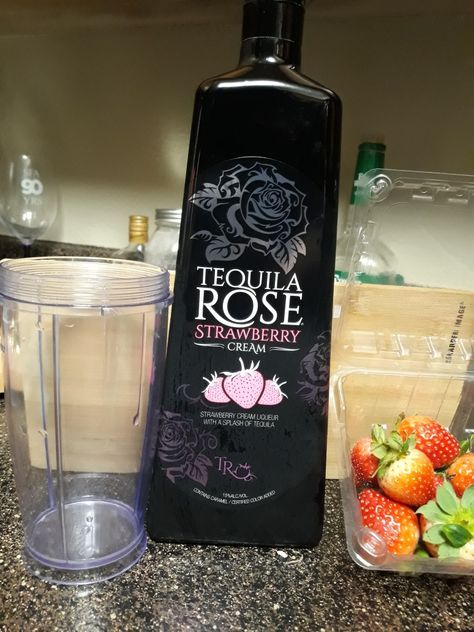 Pink Drink Ingredients, Rose Liqueur, Rose Strawberry, Drink Ingredients, Tequila Rose, Cream Liqueur, Pink Drink, Strawberry Smoothie, Pink Drinks