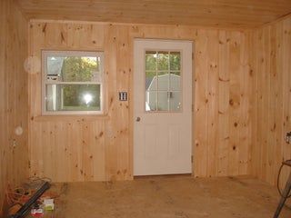 How to Finish the Inside of a 12 X 20 Cabin on a Budget: 19 Steps (with Pictures) Cabin On A Budget, Building A Small Cabin, Diy Cabin, Shed Interior, Shed Building, Building A Cabin, Shed To Tiny House, Indoor Outdoor Carpet, Shed Building Plans