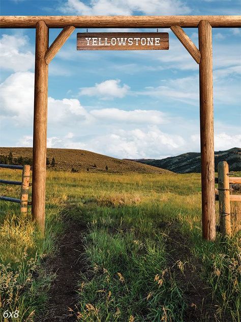 Name -Yellowstone Photographer Backdrop SKU - CP-8224 Endless Field, Photographer Backdrop, Yellowstone Ranch, Ranch Photography, Ranch Gates, Calming Images, Tropical Frames, Themed Photography, Family Photoshoots