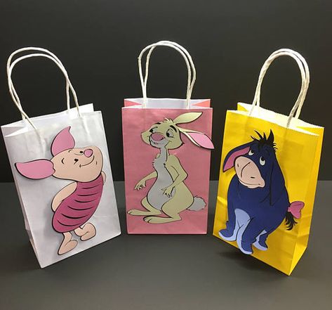 Winnie The Pooh Favor Bags They will be the talk of the party, They are very cute and are sure to make anyone smile! ** This set includes (12) 8Hx5W empty Goody Bags Different poses to choose from Pooh Bear And Friends, Winnie Poo, Winnie The Pooh Cake, Winnie The Pooh And Friends, Winnie The Pooh Themes, Baby Shower Gift Bags, Pooh And Friends, Winnie The Pooh Birthday, Winnie The Pooh Friends