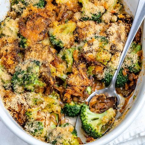 Prepared with fresh broccoli and mushrooms. No cheese or cream added, topped with panko and baked to perfection. Healthy Broccoli Casserole, Healthy Broccoli Recipes, Broccoli Casserole Healthy, Easy Broccoli Casserole, Cook Broccoli, Broccoli Mushroom, Healthy Broccoli, Broccoli Recipes Casserole, Chicken Shawarma Recipe