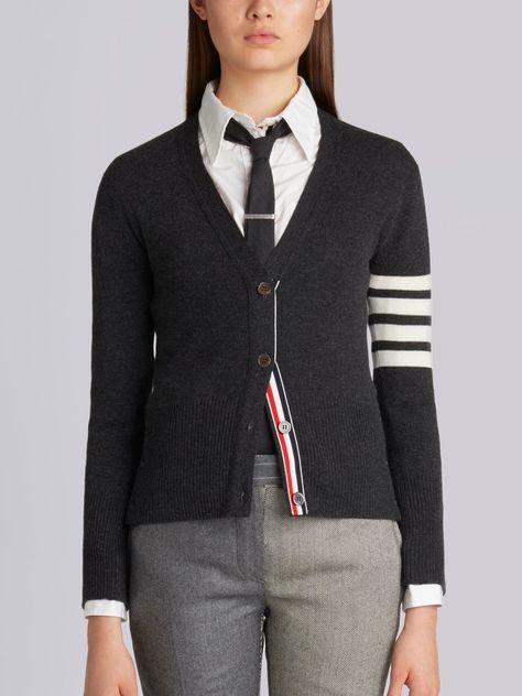 Tom Browne Women Outfit, Thom Browne Outfit, Thom Browne Street Style, Brown Cardigan Outfit, Thom Browne Women, 2023 Lifestyle, Hoxton Hotel, Thom Browne Cardigan, Tom Brown