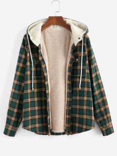 Flannel Hoodie, Fuzzy Coat, Flannel Jacket, Hooded Shirt, Plaid Jacket, Jacket Buttons, Green Jacket, Plaid Flannel, Womens Plaid