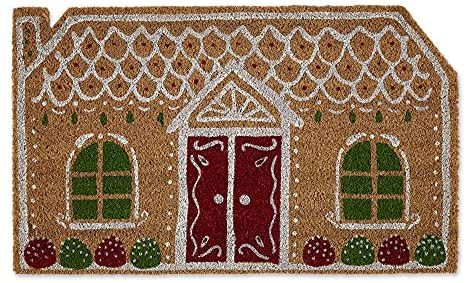 Gingerbread Door, Gingerbread House Patterns, Gingerbread House Designs, Gingerbread Christmas Decor, Christmas Doormat, Coir Mat, Christmas Rugs, Cottage Christmas, Coir Doormat