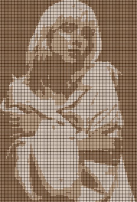 Alpha pattern #170409 | BraceletBook Mitski Alpha Pattern, Alpha Patterns Album Cover, Billie Eilish Alpha Pattern, Taylor Swift Grid Pattern, Album Cover Alpha Pattern, Crochet Tapestries, Graph Crochet, Quick Crochet Patterns, Pixel Crochet