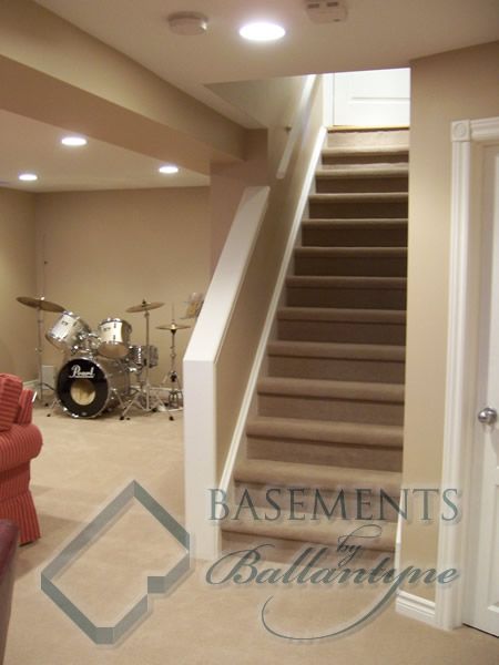 How to on making closed basement staircase into an open half wall?? - Closed Staircase, Basement Stair Railing Ideas, Basement Stairs Remodel, Basement Staircase, Basement Steps, Basement Layout, Basement Inspiration, Stair Remodel, Basement Stairs