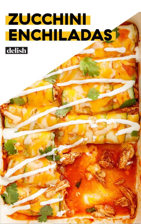 Zucchini Enchiladas Give The Classic A Veggie TwistDelish Beef Zucchini, Seafood Ideas, Zucchini Enchiladas, Pizza Ideas, Low Carb Zucchini, Low Carb Diet Recipes, Enchilada Recipes, Low Carb Meals Easy, Bacon Recipes