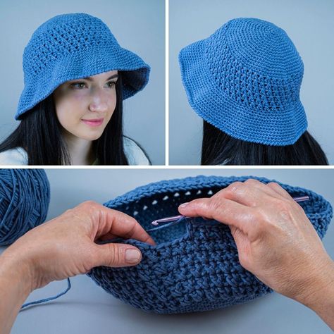 Crochet Patterns Bucket Hat, Crochet Hat Size Chart, Crocheting Tutorial, Crochet Hat Sizing, Bucket Hat Pattern, Crochet Headbands, Hair Crochet, Hat Size Chart, Crochet Bucket