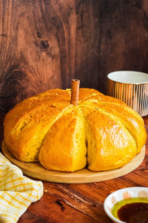 Pumpkin Brioche Bread Pumpkin Brioche Bread, Pumpkin Brioche, Homemade Pizza Dough Easy, Brioche Dough, Pumpkin Puree Recipes, Cinnamon Tortilla Chips, Fluffy Cinnamon Rolls, Cinnamon Tortillas, Homemade Corn Tortillas